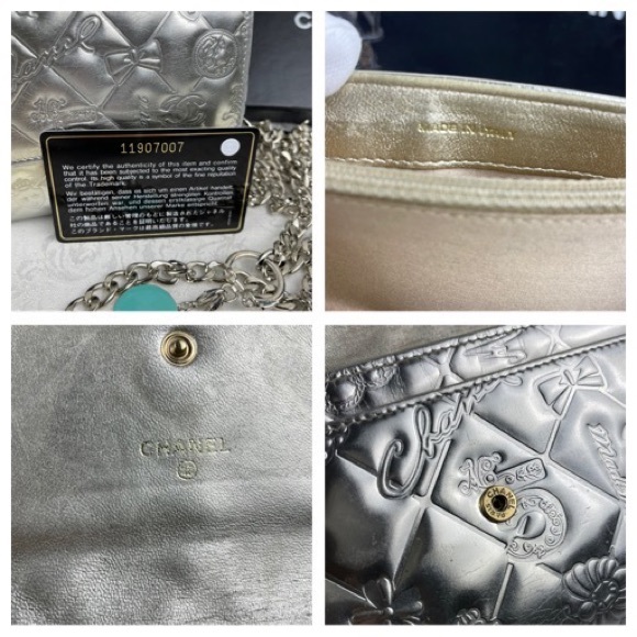 COPY - ✅CHANEL✅ RARE Authentic CC Logo Quilted Long Chain Wallet - Picture 3 of 15